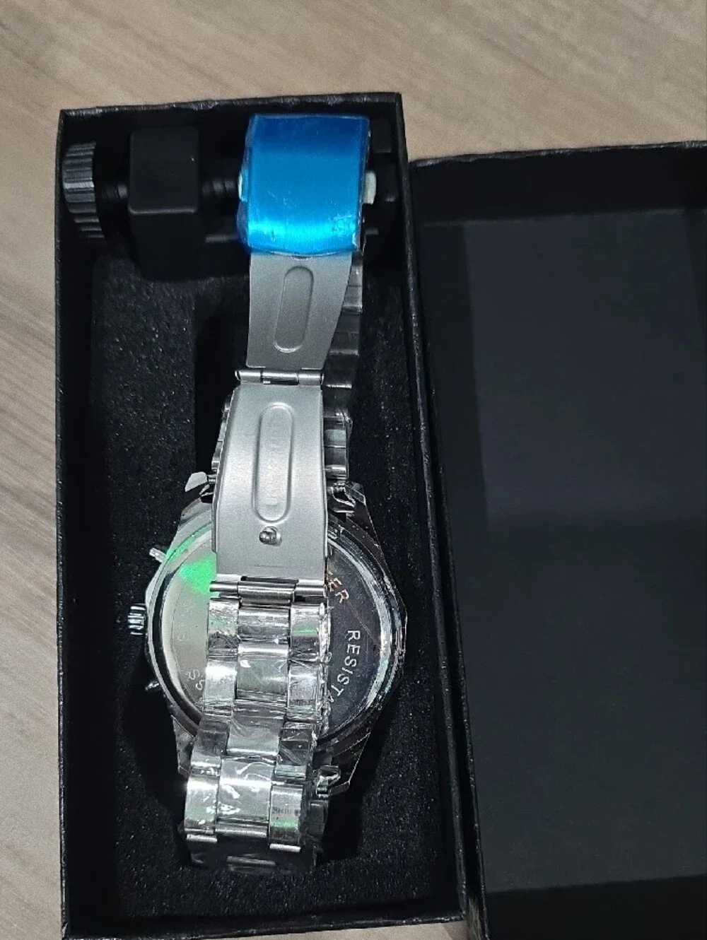 Men's Silver Stainless Steel Chronograph Watch